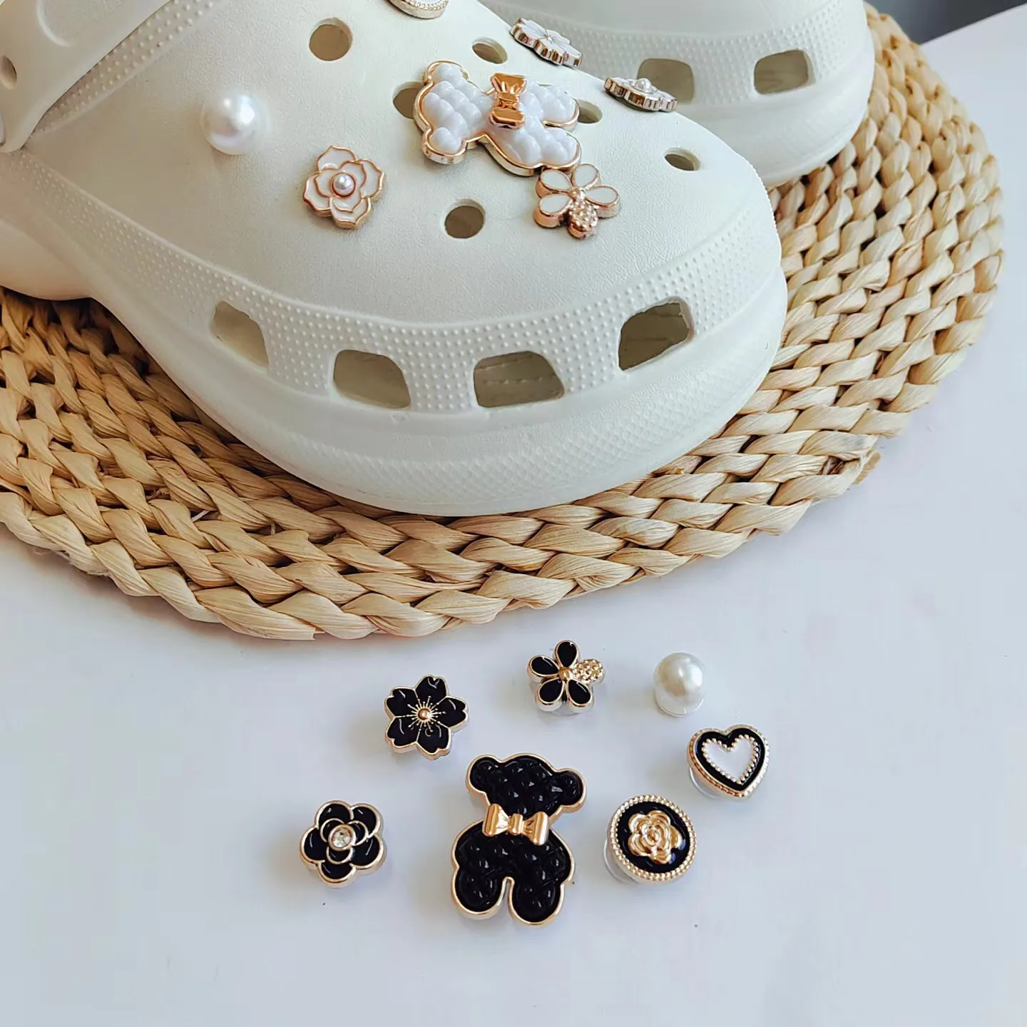 Fashion Cute Black Bear Silver Crocs Charms Fit Jibbitz Shoes Jumia