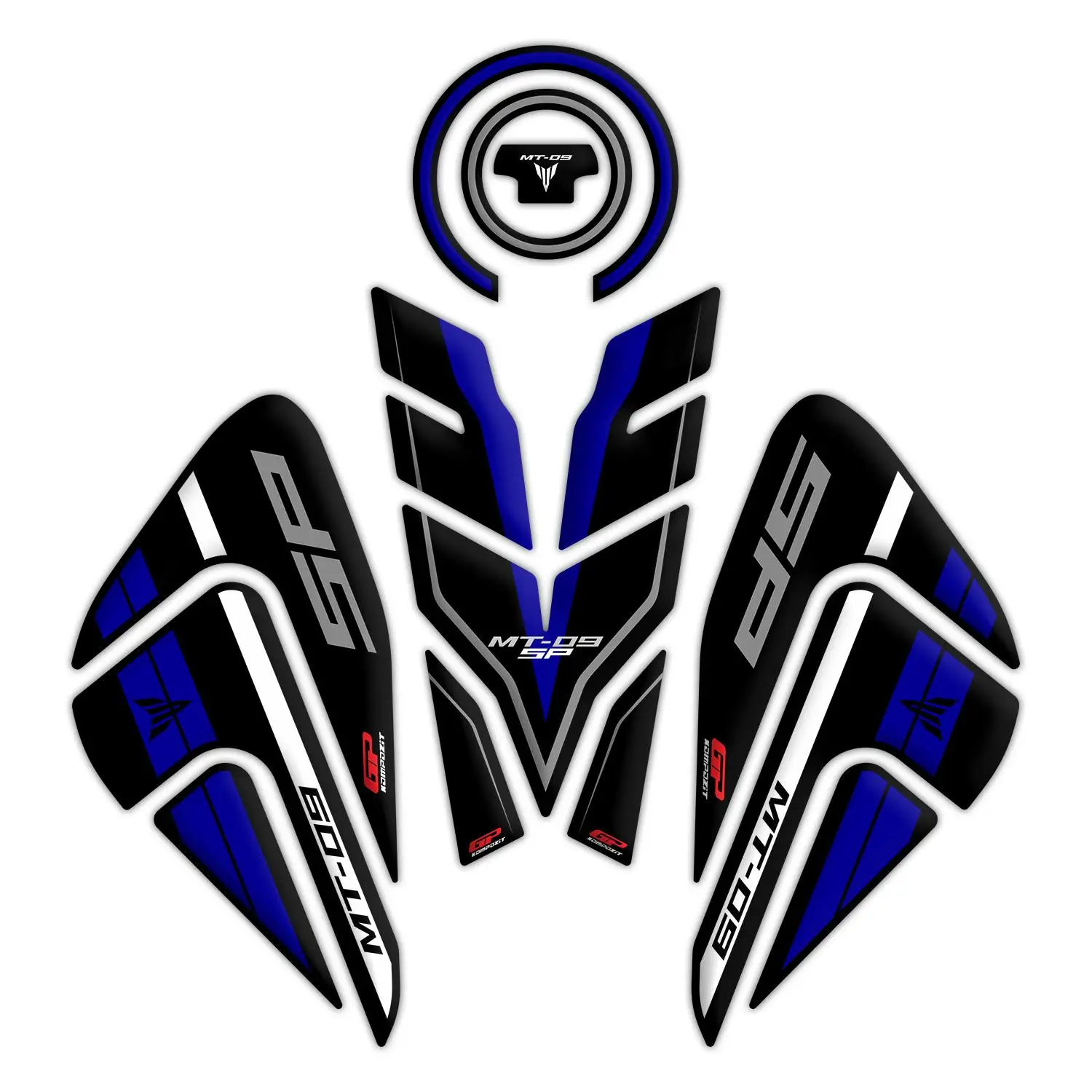 GP Composite for MT-09 SP 2021-2022 Compatible Tank Pad Strip Sticker Set Black-Blue
GP Composite for MT-09 SP 2021-2022 Compatible Tank Pad Strip Sticker Set Black-Blue