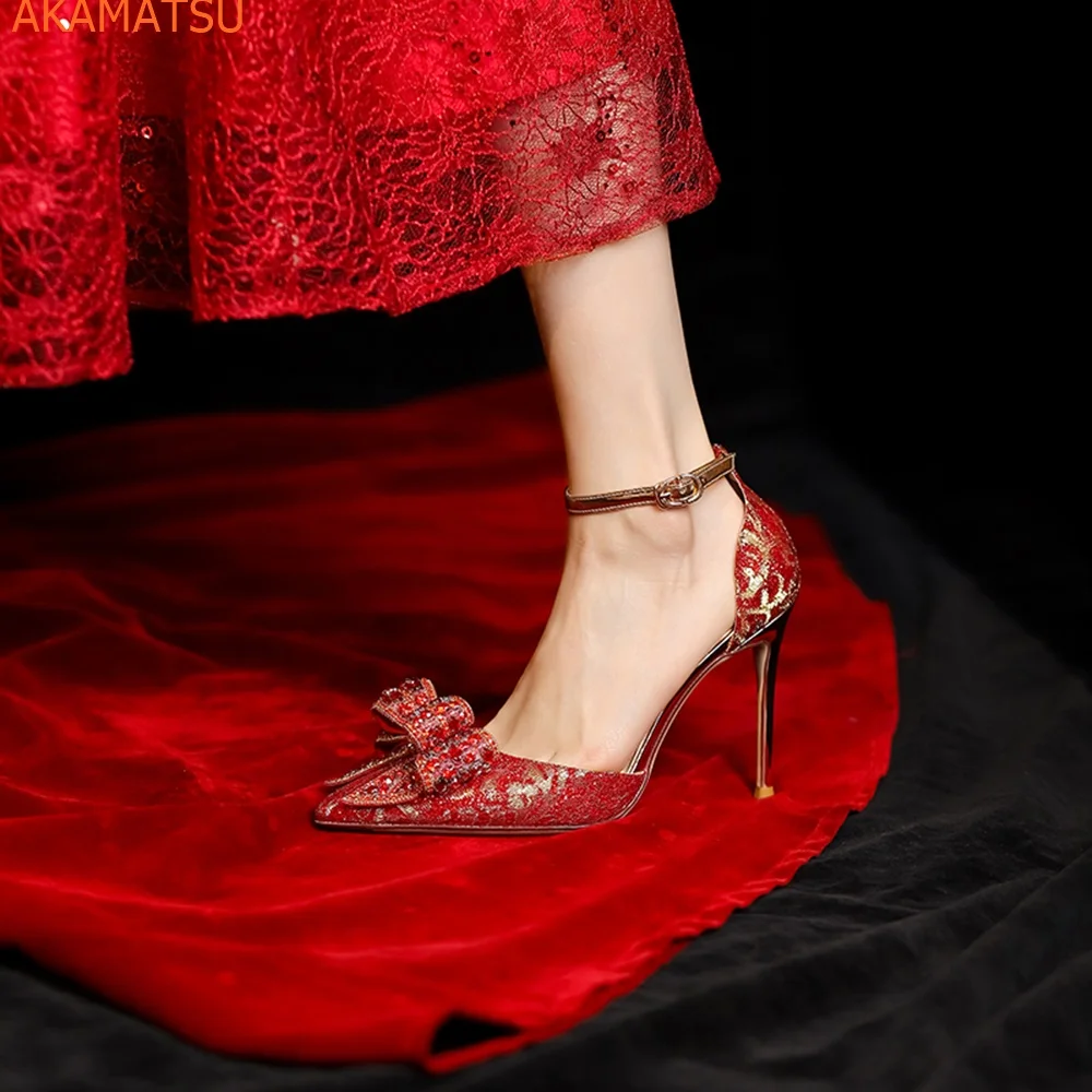 Pointed Toe Back Strap Women Pumps Cover Heel Solid Wedding Stiletto Heels Buckle Strap Butterfly Knot Newest Women Sandals
Pointed Toe Back Strap Women Pumps Cover Heel Solid Wedding Stiletto Heels Buckle Strap Butterfly Knot Newest Women Sandals