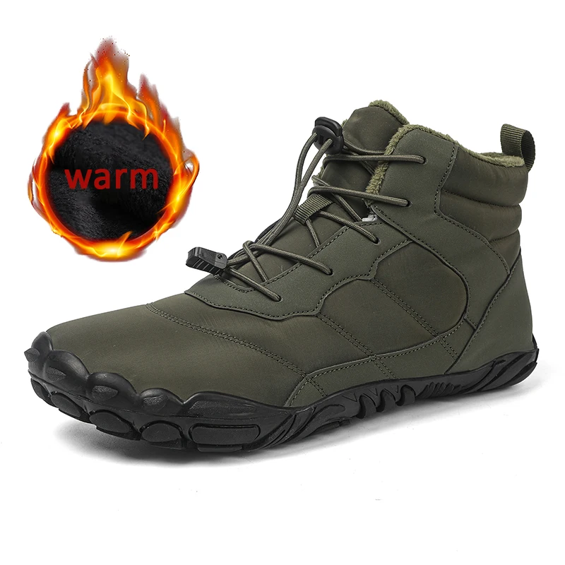 

Men Women Winter Trekking Snow Boots Fur Lined Winter Snow Boots Waterproof Anti-Slip Warm Casual Lightweight Hiking Boot 36-47