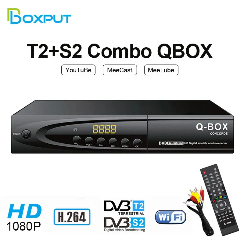 DVB T2+S2 Combo QBOX Satellite TV Receiver H264 DIGITAL TV Decoder 1080P Full HD DVB MP3 PLAY PVR EPG T2 DVB S2 Set Top Box
DVB T2+S2 Combo QBOX Satellite TV Receiver H264 DIGITAL TV Decoder 1080P Full HD DVB MP3 PLAY PVR EPG T2 DVB S2 Set Top Box