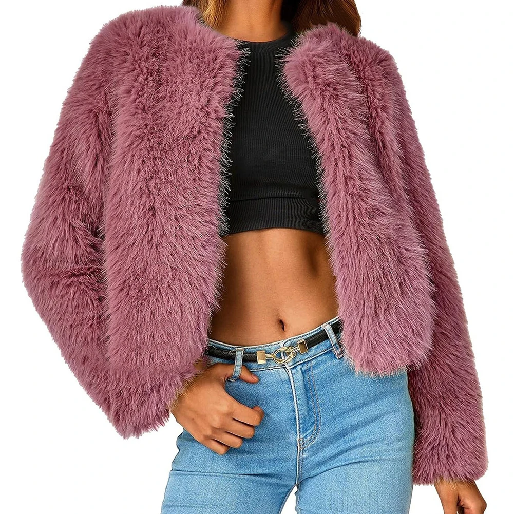 Women's Autumn Winter Faux Fur Short Coats Cardigan Plush Warm Coat Female Oversized Outerwear Overcoat Thick Jacket
Women's Autumn Winter Faux Fur Short Coats Cardigan Plush Warm Coat Female Oversized Outerwear Overcoat Thick Jacket
