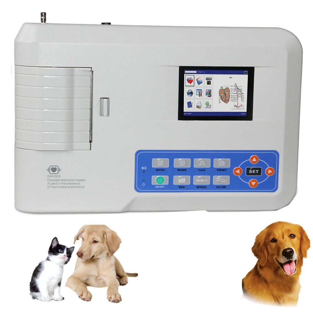 

Vet Patient mon itor Dog Vet Pet 3 Channel e c g Portable Pulse For Animal Cat Oximeter Veterinary