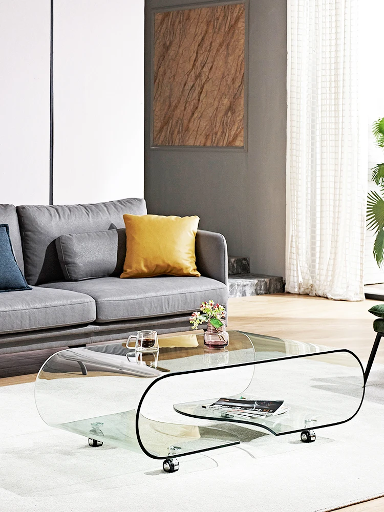 

Чайный столик, гостиная, журнальный столик, стеклянный маленький дом, мини-мебель, креативная индивидуальность, прямоугольный, простой, современный простой
