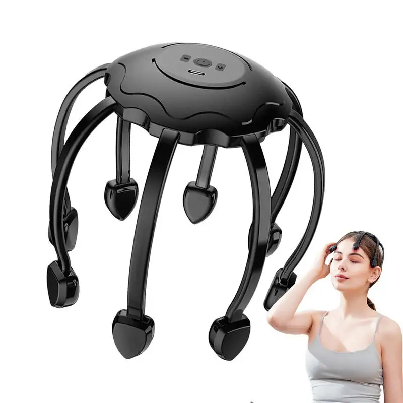 

Octopus Head Massager 360 Degree Octopus Automatic Head Scratcher 8 Claw Head Massager Electric Scalp Stimulator Finger Massage