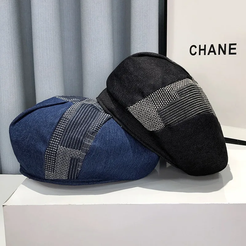 Designer Beret Female Ins Popular Color Matching Denim Bud Hat Large Head Circumference Painter Cap Retro Japanese Women's Hats
Designer Beret Female Ins Popular Color Matching Denim Bud Hat Large Head Circumference Painter Cap Retro Japanese Women's Hats