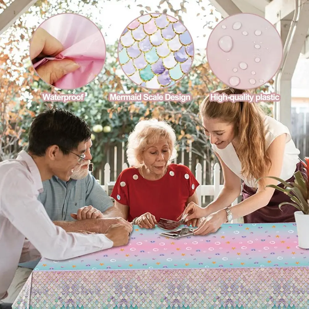 Mermaid Tablecloth Fade Resistant Tablecloth Mermaid-inspired Party Tablecloths Glittery Shell Designs with Oceanic for Kids'
Mermaid Tablecloth Fade Resistant Tablecloth Mermaid-inspired Party Tablecloths Glittery Shell Designs with Oceanic for Kids'