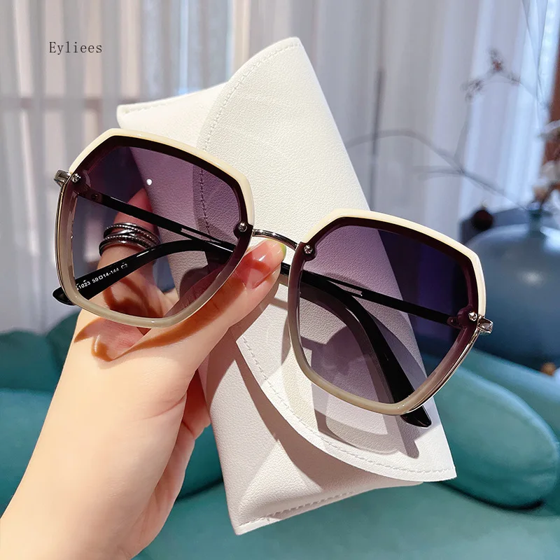 

Солнцезащитные очки без оправы UV400 для мужчин и женщин, модные роскошные брендовые винтажные дизайнерские солнечные очки в квадратной оправе, с защитой от ультрафиолета