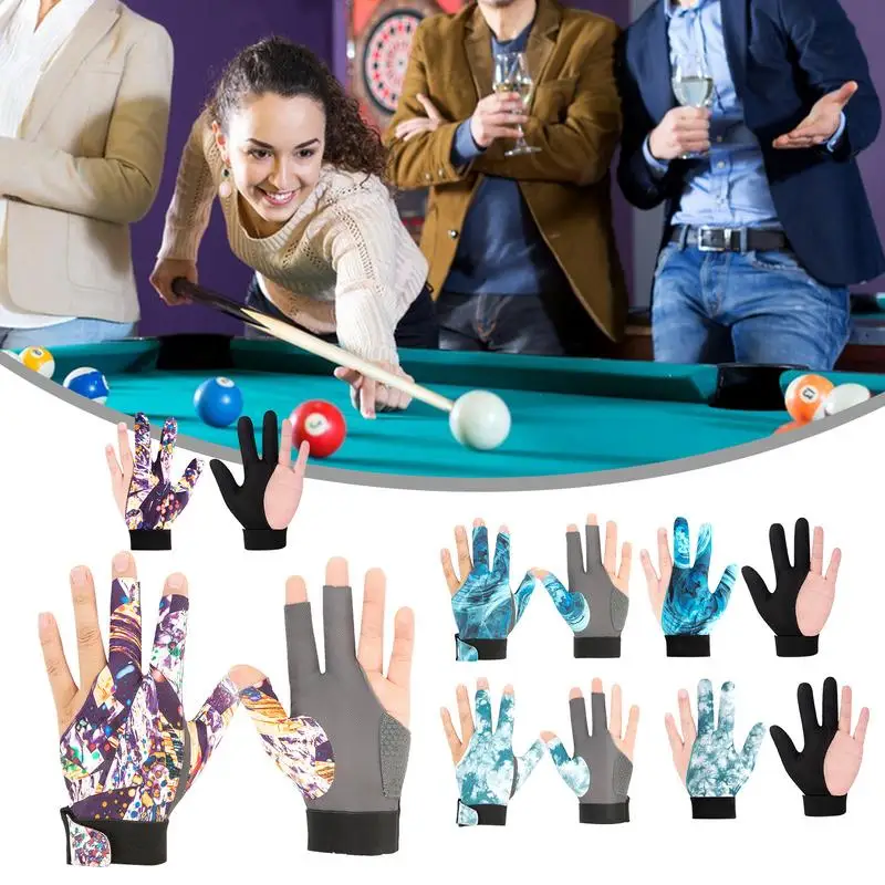 Billiards Glove Left Hand Three Finger SnookerBilliard Glove Non Slip Stickers Elasticity Billiard Training Gloves Accessories
Billiards Glove Left Hand Three Finger SnookerBilliard Glove Non Slip Stickers Elasticity Billiard Training Gloves Accessories