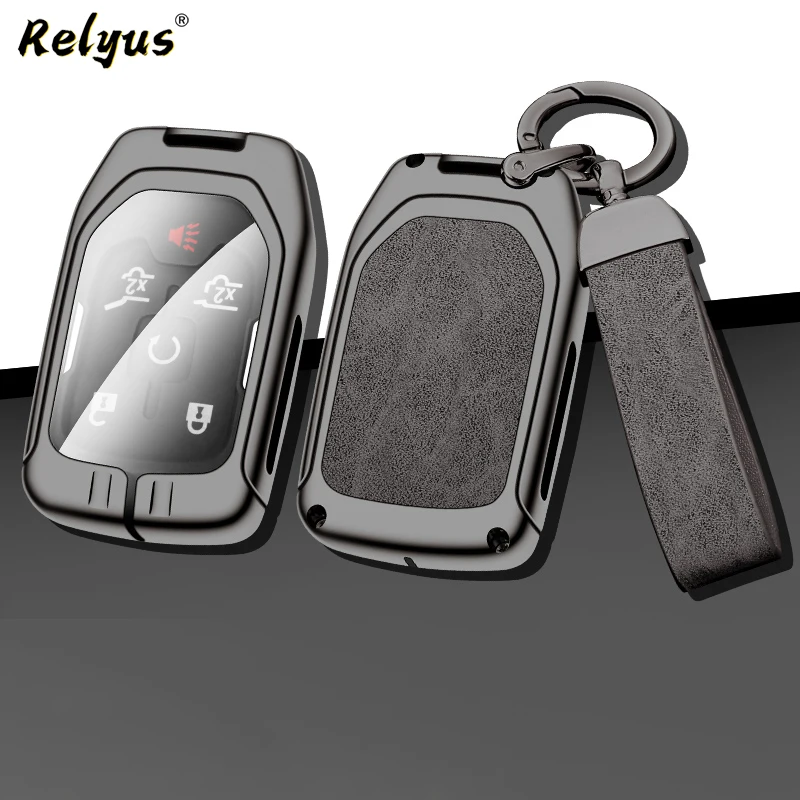 New Zinc Alloy Leather Car Smart Remote Key Case For GMC Yukon For Chevrolet Tahoe Suburban Keychain Accessories Car-Styling
New Zinc Alloy Leather Car Smart Remote Key Case For GMC Yukon For Chevrolet Tahoe Suburban Keychain Accessories Car-Styling
