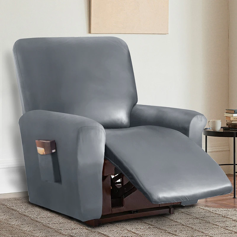 Housse de fauteuil inclinable en PU étanche, couleur unie, pour fauteuil Relax, garçon, 1 siège, pour salon Housse de fauteuil inclinable en PU étanche, couleur unie, pour fauteuil Relax, garçon, 1 siège, pour salon