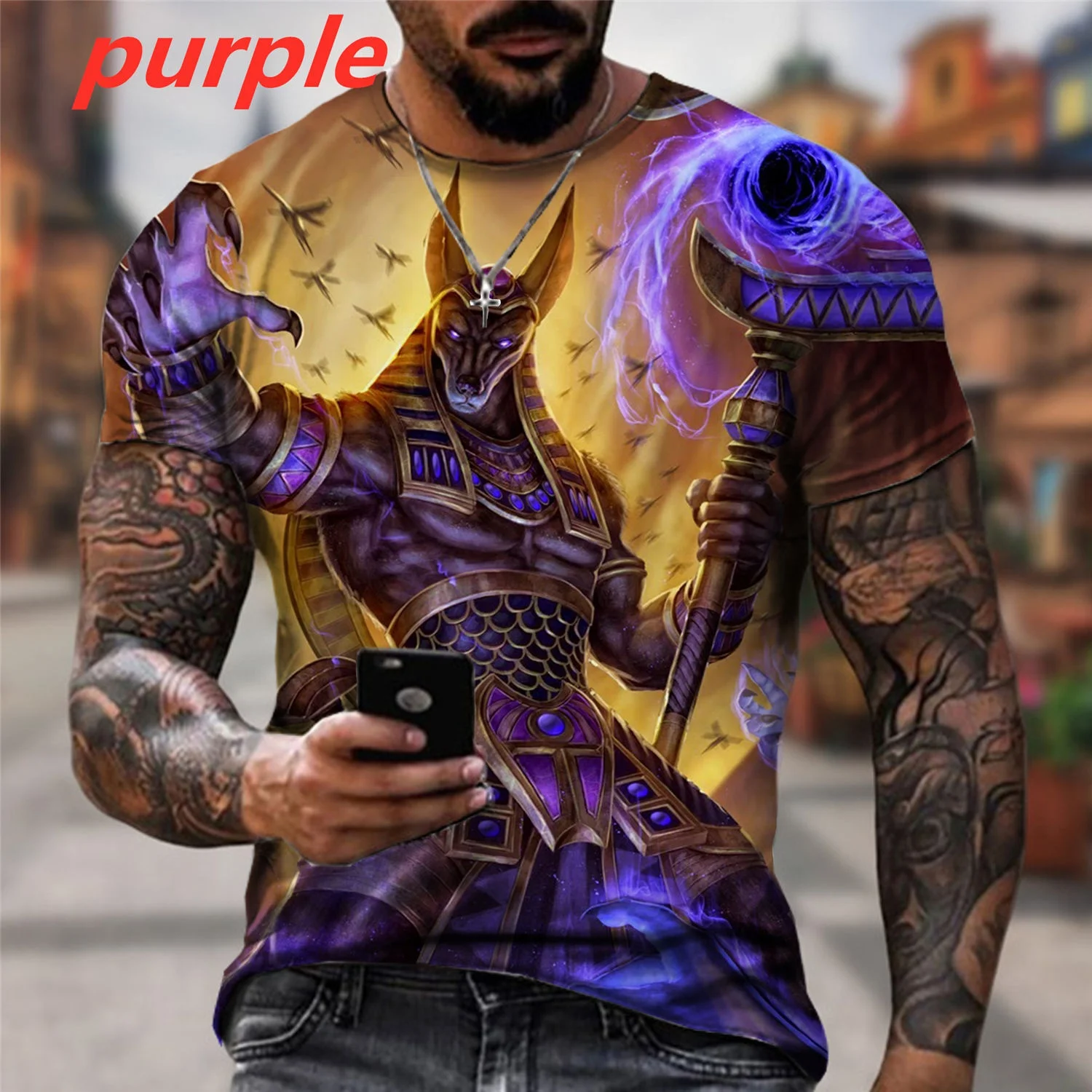 Summer Ancient Horus Egyptian God Anubis 3D Printed Short Sleeve T-shirt O-Neck Street Apparel Casual Fashion Cartoon Anime
Summer Ancient Horus Egyptian God Anubis 3D Printed Short Sleeve T-shirt O-Neck Street Apparel Casual Fashion Cartoon Anime