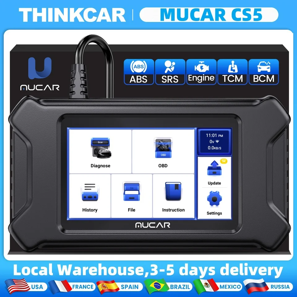 Диагностический сканер MUCAR CS5 Obd2, бессрочный Автомобильный Диагностический прибор для систем ABS/SRS/ECM/TCM, считыватель кодов
Диагностический сканер MUCAR CS5 Obd2, бессрочный Автомобильный Диагностический прибор для систем ABS/SRS/ECM/TCM, считыватель кодов