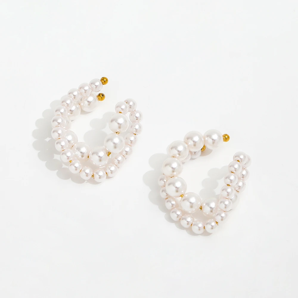 Non Tarnish & Waterproof Fashion Double Layers Pearl Earring Trend 2022 For Women Stainless Steel Jewelry Wholesale
Non Tarnish & Waterproof Fashion Double Layers Pearl Earring Trend 2022 For Women Stainless Steel Jewelry Wholesale