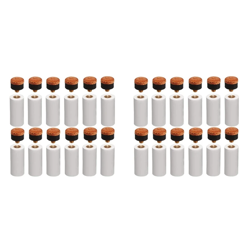 24 Sets 12MM Billiard Pool Cue Tips Brass Screw Replacement Tips With Pool Cue Ferrule For Snooker Pool Cues
24 Sets 12MM Billiard Pool Cue Tips Brass Screw Replacement Tips With Pool Cue Ferrule For Snooker Pool Cues