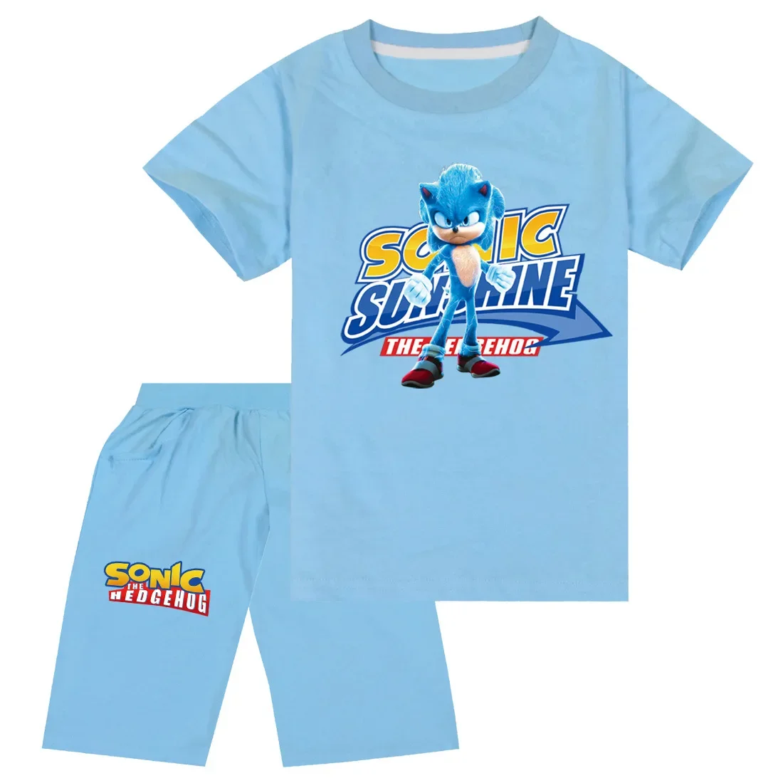 New Cartoon Sonic Children's Suit Boys and Girls Suit Short-sleeved Shorts 2-piece Set Casual and Comfortable
New Cartoon Sonic Children's Suit Boys and Girls Suit Short-sleeved Shorts 2-piece Set Casual and Comfortable