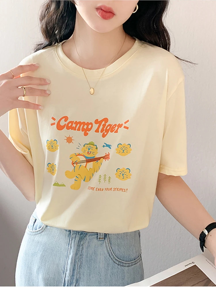 2022 Women Korean Casual O-Neck Short Sleeves Tshirt Female Tops Summer Letter Gradient Color Printing Cotton T-Shirt
2022 Women Korean Casual O-Neck Short Sleeves Tshirt Female Tops Summer Letter Gradient Color Printing Cotton T-Shirt
