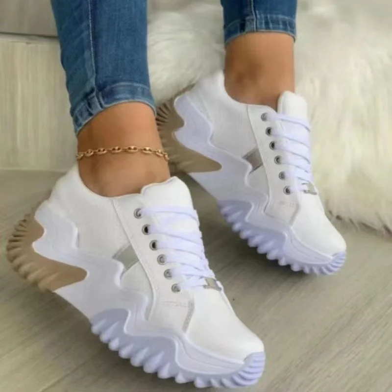 Women's Sneakers Autumn and Winter New Lace-up Wedge Platform Shoes 2023 Outdoor Fashion Air Cushion Casual Running Shoes Ladies
Women's Sneakers Autumn and Winter New Lace-up Wedge Platform Shoes 2023 Outdoor Fashion Air Cushion Casual Running Shoes Ladies