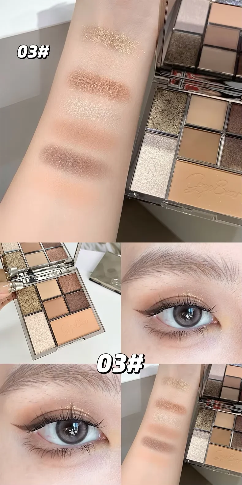 7-color Eyeshadow Palette, with Matte and Shimmer Finishes, Fine and Non-flying Powder, Suitable for Daily Commuting. 8 Se2bced7c822948c1a5e9dc3b40b99b15Q