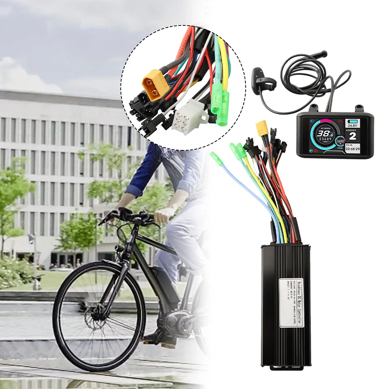 24V-48V 750W 1000W 30A Electric Bike Controller Display Kit 3-Mode Sine Wave Controller With Ukc-1 LCD Display Ebike Parts
24V-48V 750W 1000W 30A Electric Bike Controller Display Kit 3-Mode Sine Wave Controller With Ukc-1 LCD Display Ebike Parts