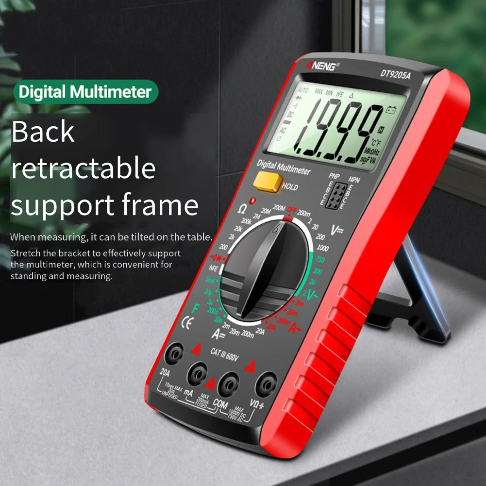 DT9205A Digital Multimeter Multi-function Anti-Burning Household Multimeter 1999 Home Tool Supplies Instruments And Accessories
DT9205A Digital Multimeter Multi-function Anti-Burning Household Multimeter 1999 Home Tool Supplies Instruments And Accessories
