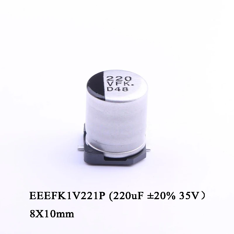 10-100Pcs 100% New Original EEEFK1V221P 220uF ±20% 35V 8X10mm SMD Aluminum Electrolytic Capacitor In Stock Wholesale
10-100Pcs 100% New Original EEEFK1V221P 220uF ±20% 35V 8X10mm SMD Aluminum Electrolytic Capacitor In Stock Wholesale
