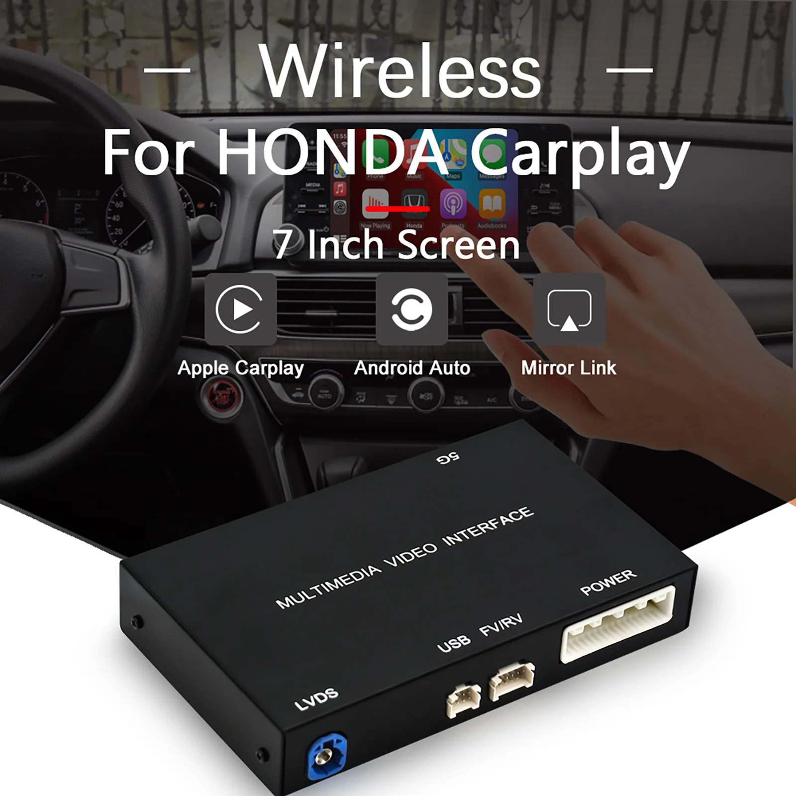 OEM Screen Upgrade Interface CarPlay Android Auto for Honda Accord 2018-2020 LX EX EX-L Hybrid with 7inch
OEM Screen Upgrade Interface CarPlay Android Auto for Honda Accord 2018-2020 LX EX EX-L Hybrid with 7inch