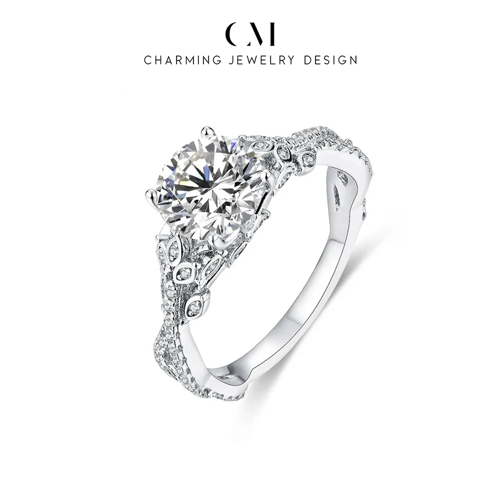 CHARMING New 8.0mm Moissanite Ring Round Cut 2.0CT D VVS1 Au585 Eternity Diamond Engagement 14K Real Gold Wedding Ring For Women
CHARMING New 8.0mm Moissanite Ring Round Cut 2.0CT D VVS1 Au585 Eternity Diamond Engagement 14K Real Gold Wedding Ring For Women
