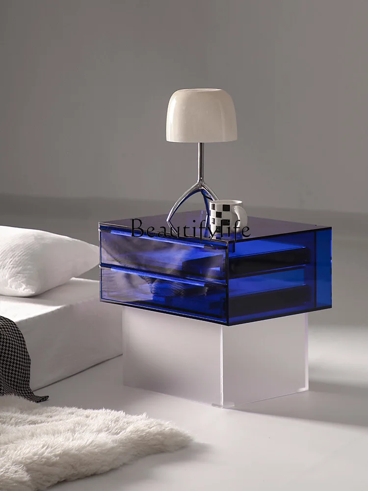 

Акриловый подвесной прикроватный столик для маленькой квартиры, простой прикроватный шкаф для спальни, креативный ящик для хранения