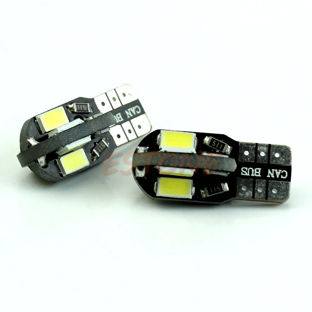 

Car License Plate Auto Door Light Courtesy Tag Step Reading Lamp Wedge Taillight T10 8-LED 194 168 W5W 5730 Signal Bulb