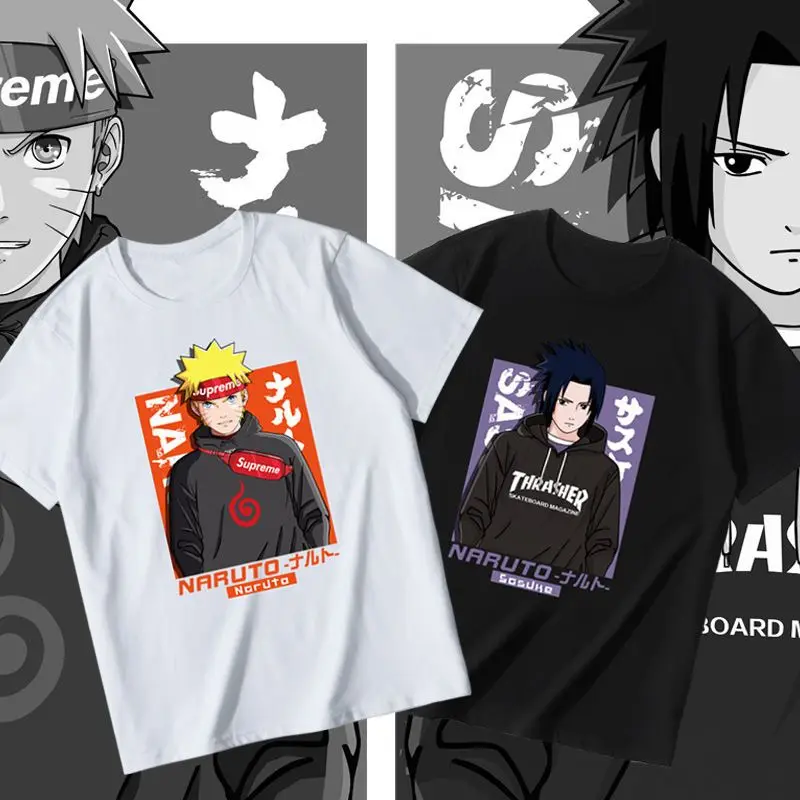 Summer Naruto 100% Cotton T-shirt Men and Women Short-sleeved Students Anime Naruto Sasuke Kakashi Clothes Half-sleeves Couple
Summer Naruto 100% Cotton T-shirt Men and Women Short-sleeved Students Anime Naruto Sasuke Kakashi Clothes Half-sleeves Couple