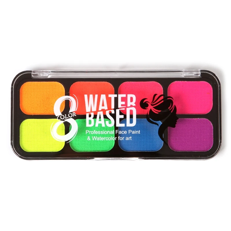 Face Body Paint Water Activated 8 Colors UV Glow Fluorescent Color Easy On and Off for Art Show Halloween Xmas Cosplay
Face Body Paint Water Activated 8 Colors UV Glow Fluorescent Color Easy On and Off for Art Show Halloween Xmas Cosplay