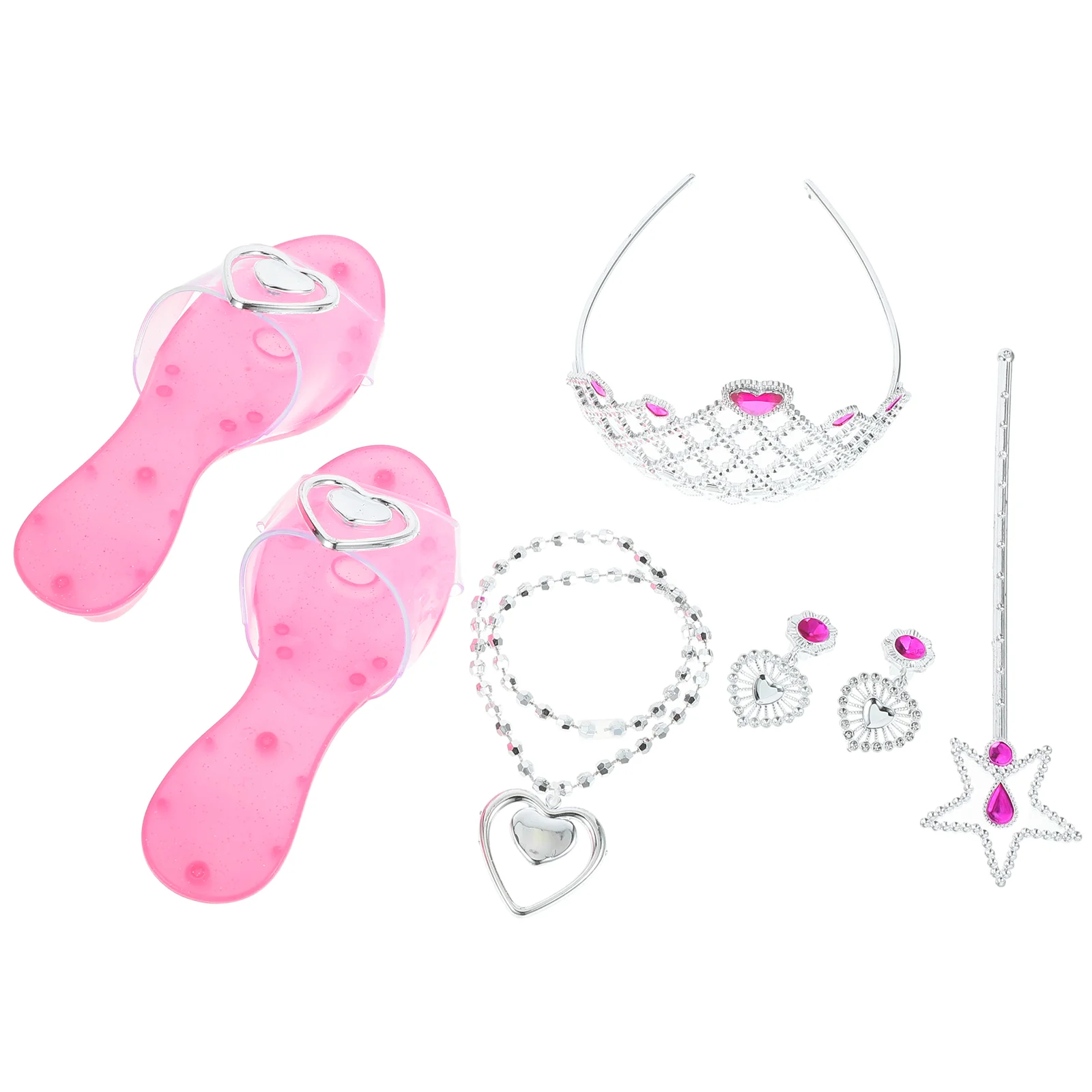1 Set of High-heeled Shoes Performance Costume Prop Kids Crown Fairy Wand Earrings Necklace
1 Set of High-heeled Shoes Performance Costume Prop Kids Crown Fairy Wand Earrings Necklace