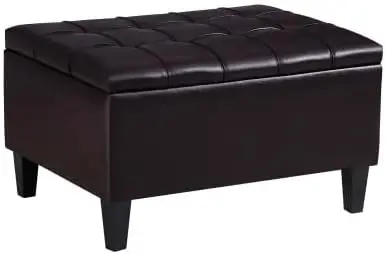Lift Top Storage Ottoman Bench, Faux Leather Footrest with Foam Padded Seat (Dark Brown + PU + Foam) Telescoping stool Wiggle st
Lift Top Storage Ottoman Bench, Faux Leather Footrest with Foam Padded Seat (Dark Brown + PU + Foam) Telescoping stool Wiggle st