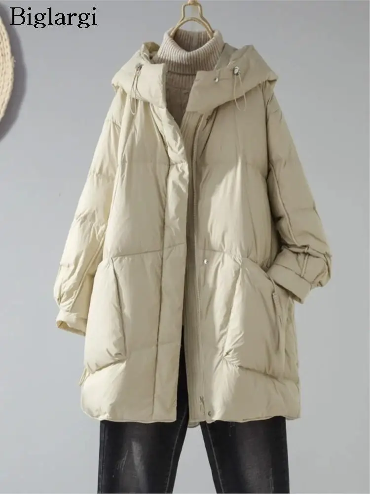 Oversized Hooded Winter Midi Cotton Coat Women Korean Loose Long Sleeve Ladies Jackets Casual Fashion Woman Jackets Coats 2023
Oversized Hooded Winter Midi Cotton Coat Women Korean Loose Long Sleeve Ladies Jackets Casual Fashion Woman Jackets Coats 2023