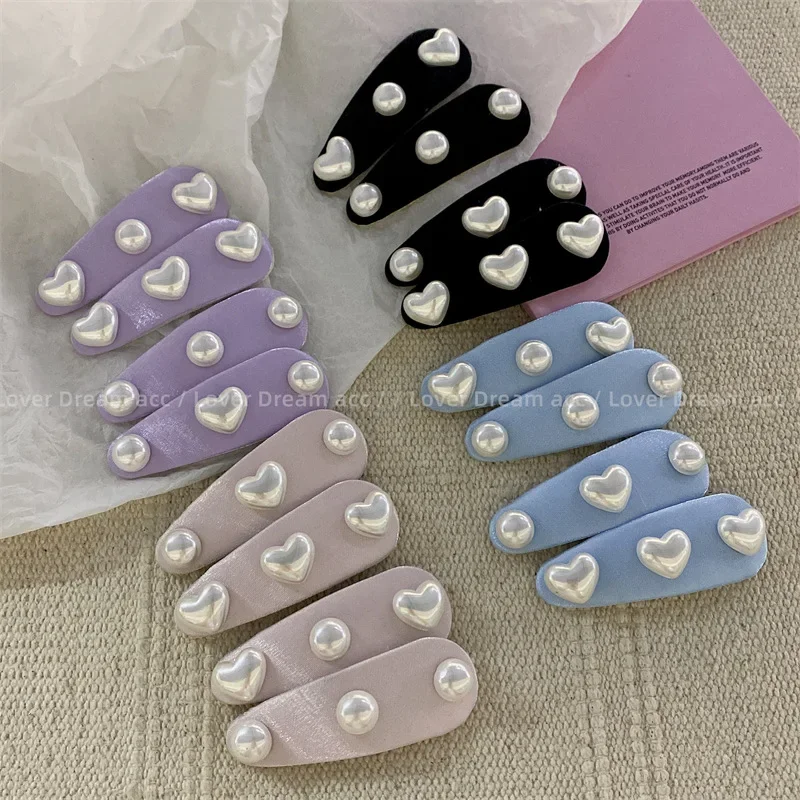 Advanced Trendy Pearl Love Heart Hairpin for Women Korean Simple Bangs Snap Clips Water Drop Banquet Headwear Hair Accessories
Advanced Trendy Pearl Love Heart Hairpin for Women Korean Simple Bangs Snap Clips Water Drop Banquet Headwear Hair Accessories