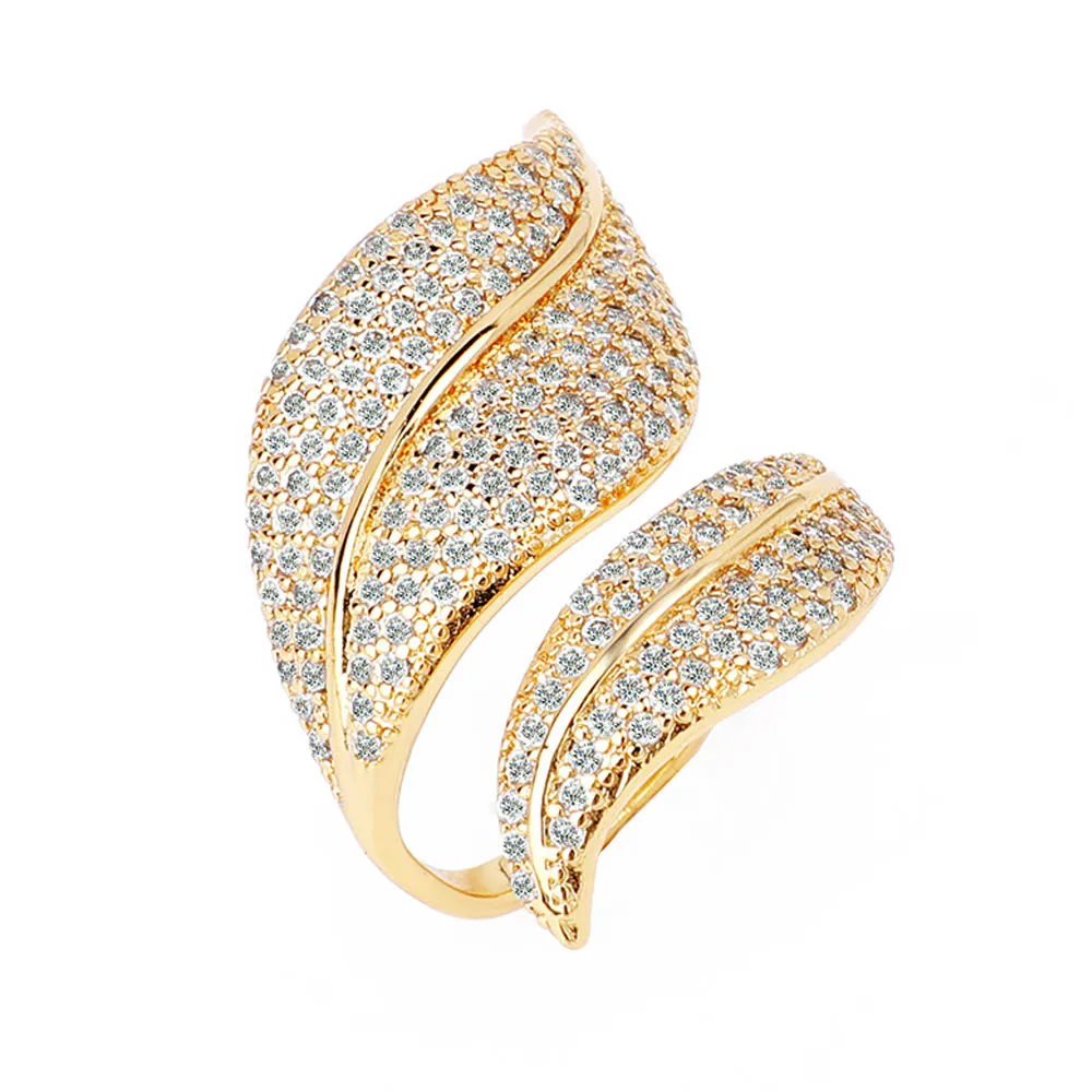 VAROLE Cute Leaves Rings For Women Gold Color Cubic Zirconia Ring Fashion Jewelry Gift Party Anillos Mujer
VAROLE Cute Leaves Rings For Women Gold Color Cubic Zirconia Ring Fashion Jewelry Gift Party Anillos Mujer