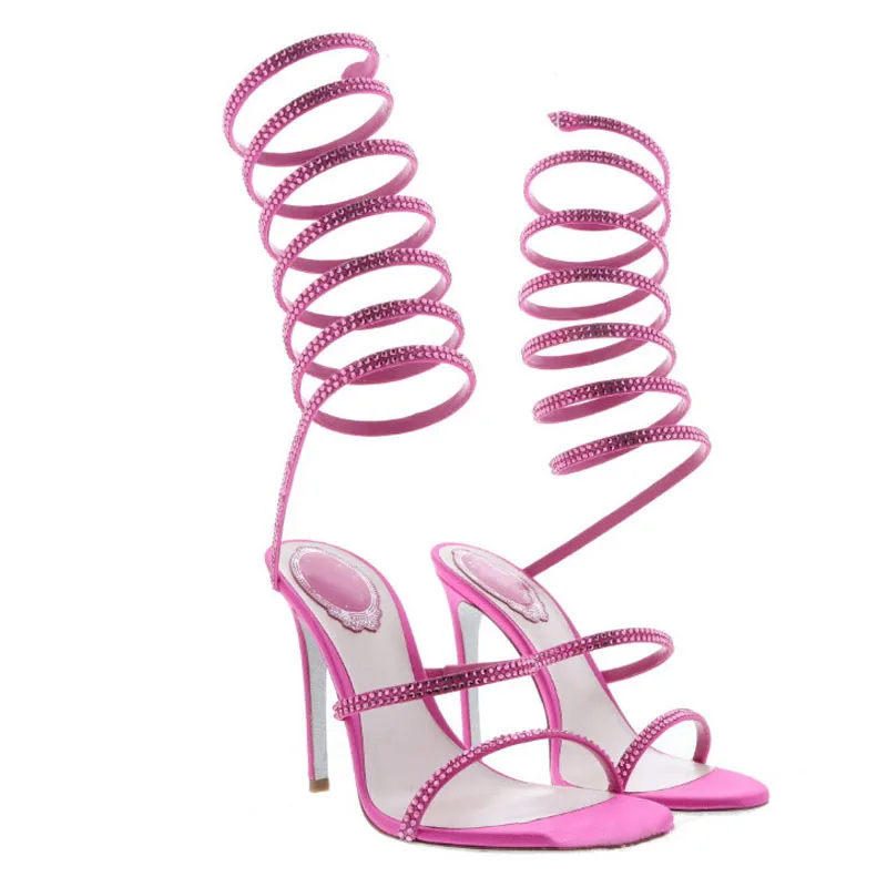 Women's Sandal Summer new round head rhinestone ankle wrap with thin heels Luxury design high heels
Women's Sandal Summer new round head rhinestone ankle wrap with thin heels Luxury design high heels