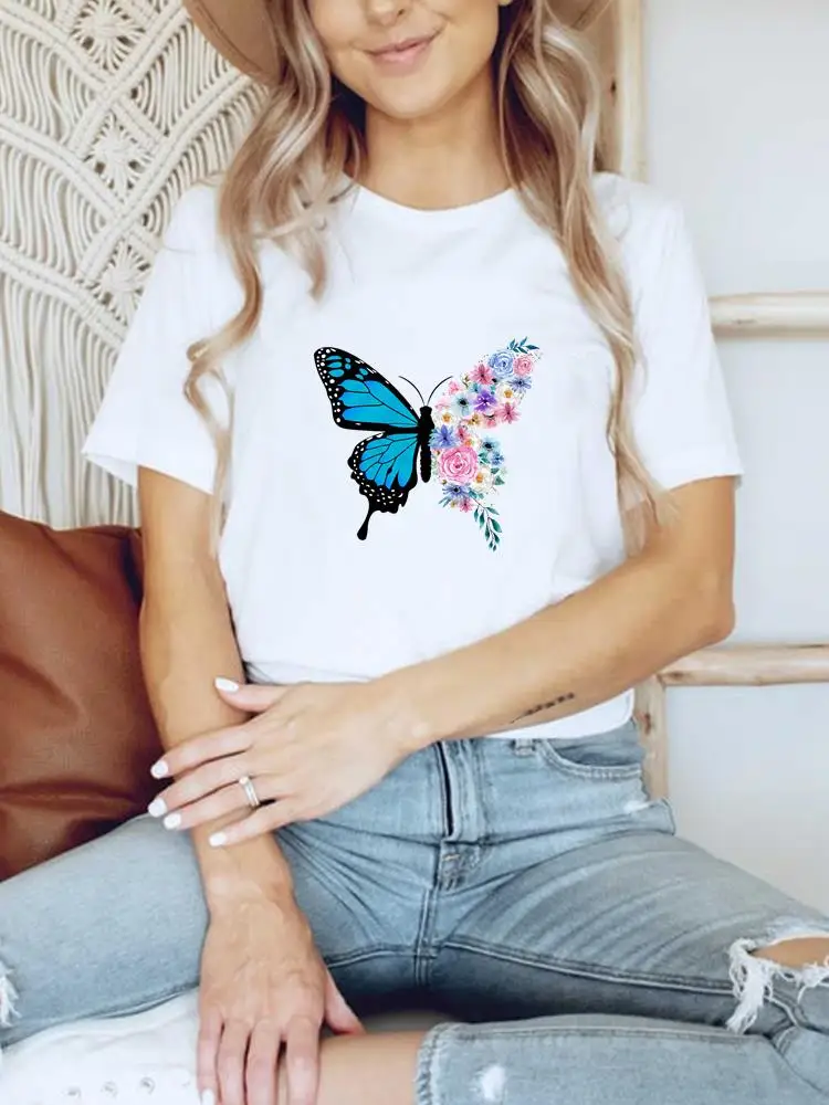 Flower Trend 90s Butterfly Clothes Basic Tee Women Clothing Print T Shirt Short Sleeve Summer Top Fashion Graphic T-shirt
Flower Trend 90s Butterfly Clothes Basic Tee Women Clothing Print T Shirt Short Sleeve Summer Top Fashion Graphic T-shirt
