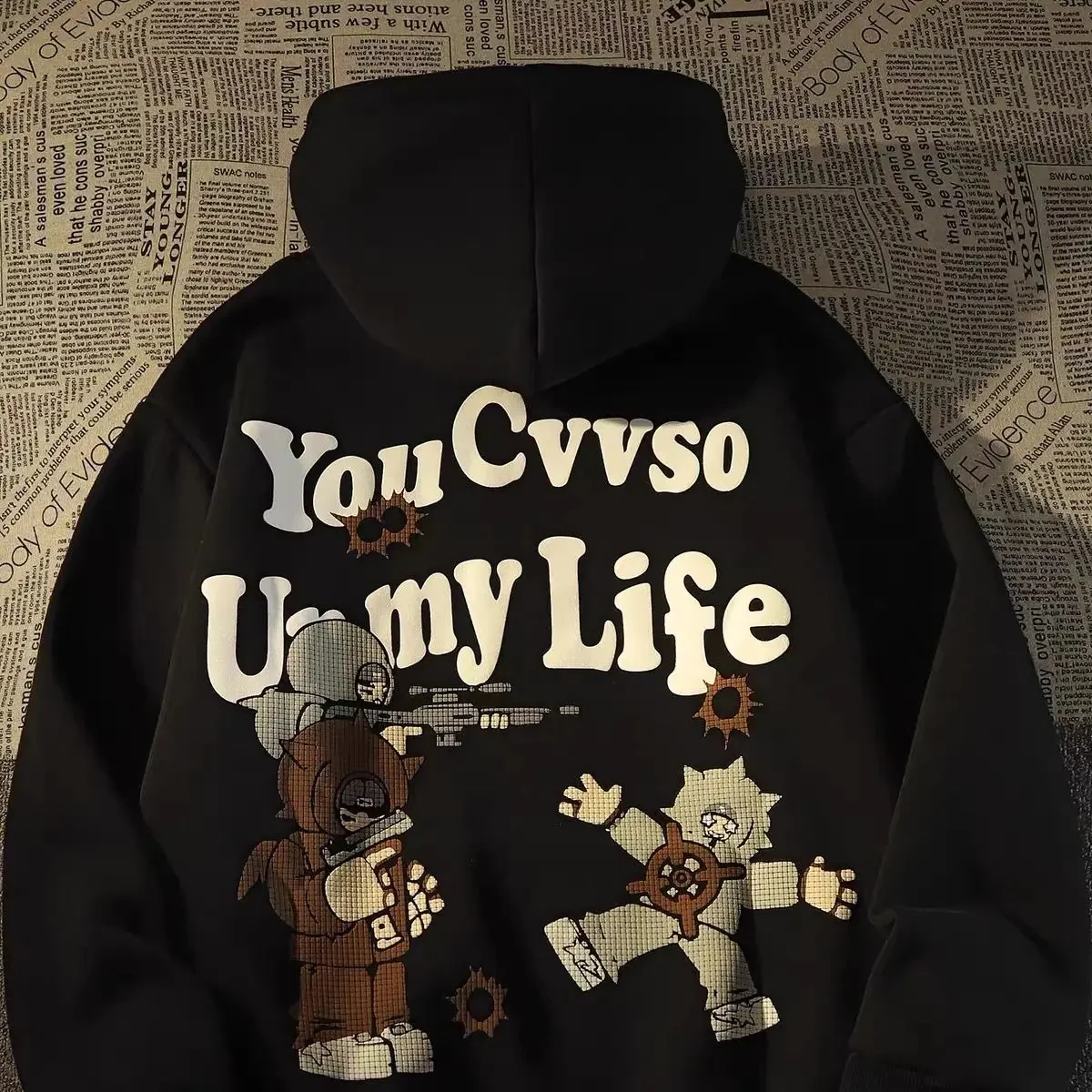 American retro hiphop sweater letter anime hoodie men and women rs on high strt strtwear y2k women vibe hoodie
American retro hiphop sweater letter anime hoodie men and women rs on high strt strtwear y2k women vibe hoodie