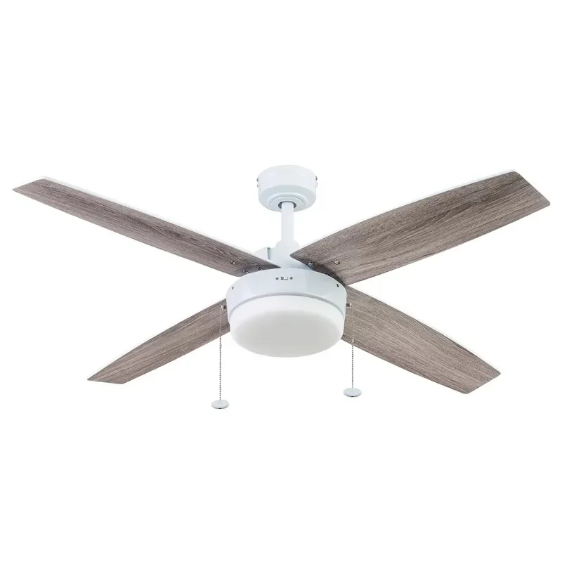 White Modern Ceiling Fan with 4 Blades, Integrated LED Light Kit, Pull Chains & Reverse Airflow You're Worth It
White Modern Ceiling Fan with 4 Blades, Integrated LED Light Kit, Pull Chains & Reverse Airflow You're Worth It