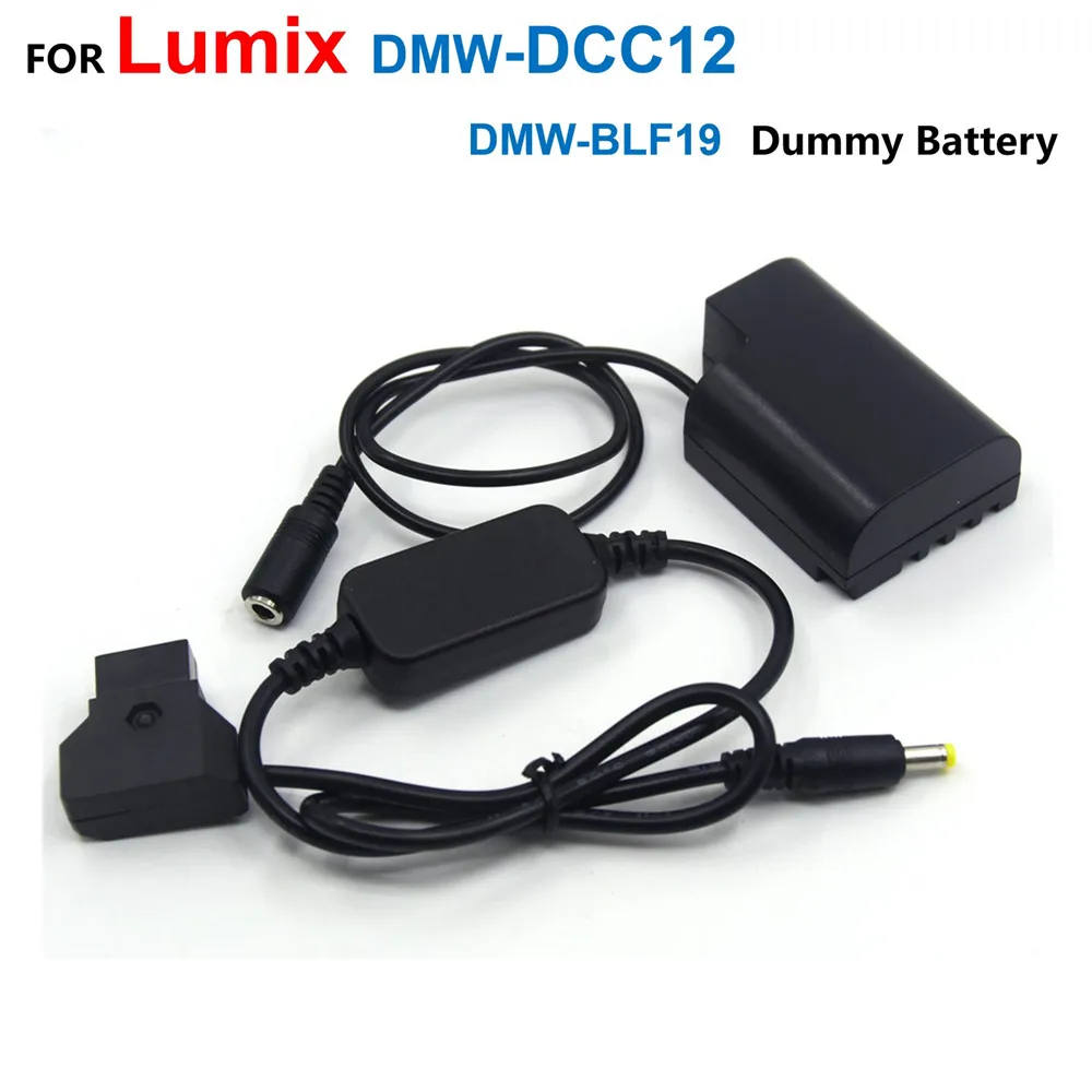 

DCC12 DC Coupler DMW-BLF19 Dummy Battery D-TAP Dtap 12-24V Power Step-Down Cable For Panasonic Lumix DMC-GH5 G9LGK GH3 GH4 GH4K