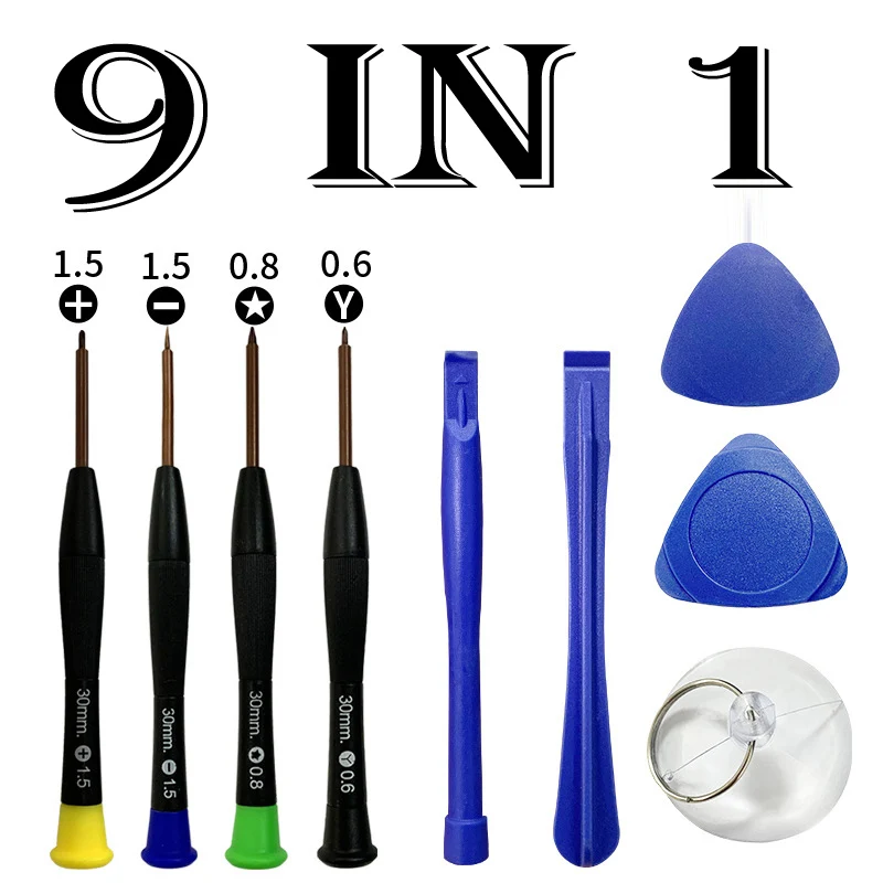 

9 IN 1 Screwdriver Set Repair Tools For iPhone Samsung HuaWei Xiaomi Hand Repair Tools Kit Opening Pry Bar Screen Disassemble