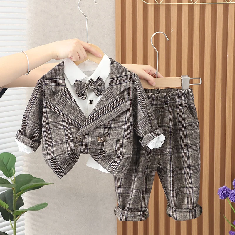 KEAIYOUHUO Autumn Korean Style Babys Clothes T-Shirt +Coat + Pants 3Pcs Sets With Necktie For Little Boys Birthday 1st Clothing
KEAIYOUHUO Autumn Korean Style Babys Clothes T-Shirt +Coat + Pants 3Pcs Sets With Necktie For Little Boys Birthday 1st Clothing