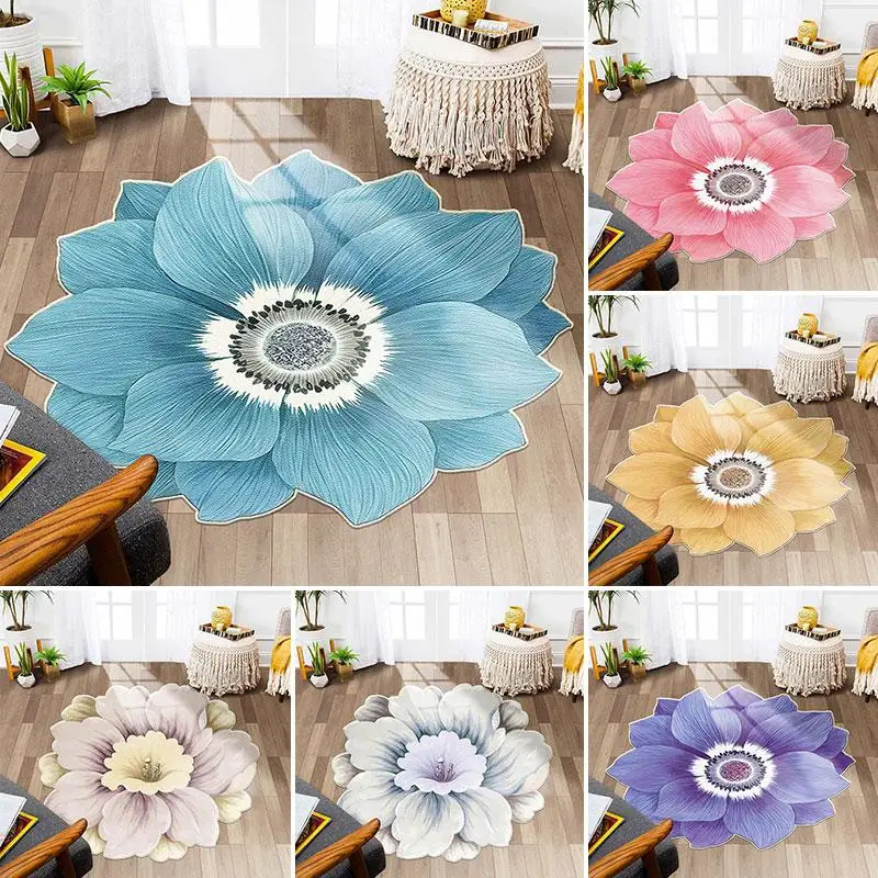Anti-Slip Living Room 3D Flower Plush Round Carpet Area Rug Soft Bedside Floor Mat
Anti-Slip Living Room 3D Flower Plush Round Carpet Area Rug Soft Bedside Floor Mat