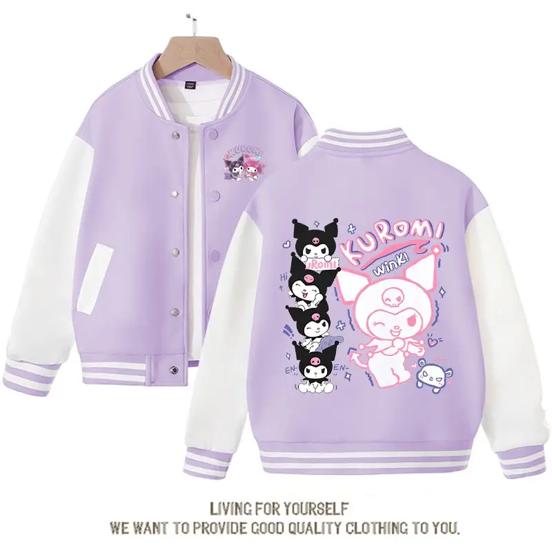 Sanrio аниме Kawaii Kuromi My Melody Новинка пальто для девочек симпатичная мультяшная весенне-Осенняя детская свободная спортивная бейсбольная форма подарок
Sanrio аниме Kawaii Kuromi My Melody Новинка пальто для девочек симпатичная мультяшная весенне-Осенняя детская свободная спортивная бейсбольная форма подарок