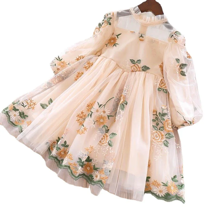 Little Girls Autumn Full Sleeves Dress for Children Party Kids Casual Dress Pink Floral Embroidery Dresses Princess Wear Vestido
Little Girls Autumn Full Sleeves Dress for Children Party Kids Casual Dress Pink Floral Embroidery Dresses Princess Wear Vestido