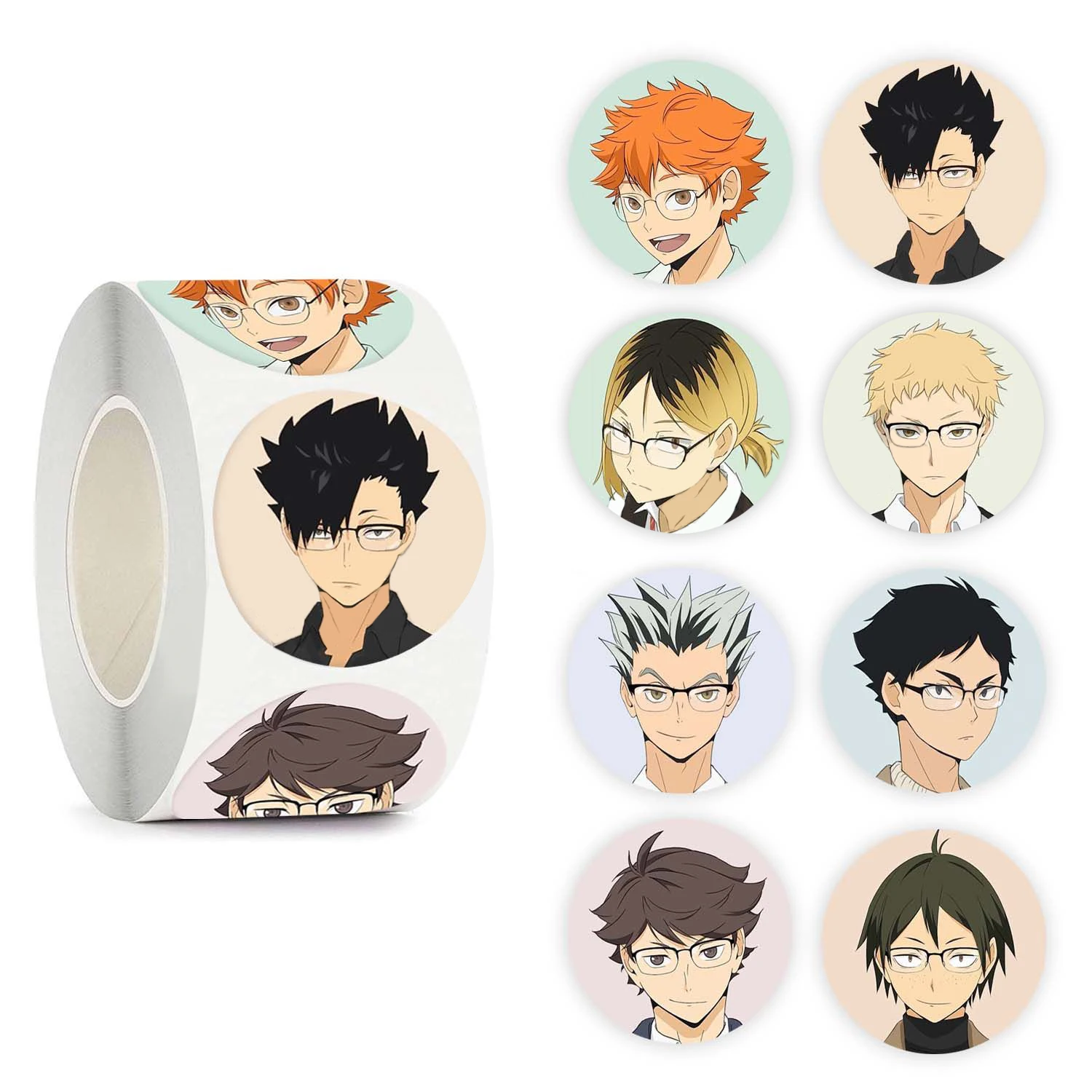 500 шт./рулон, Haikyuu, 1 дюйм! Новые наклейки Shoyo, Tobio Kageyama Kei Tsukishima Kotaro Bokuto, герметичные наклейки
500 шт./рулон, Haikyuu, 1 дюйм! Новые наклейки Shoyo, Tobio Kageyama Kei Tsukishima Kotaro Bokuto, герметичные наклейки