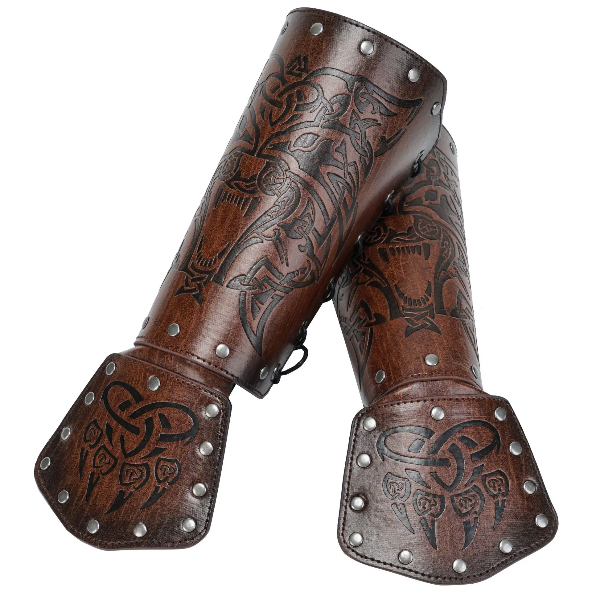 1 Pair Nordic Viking Style Embossed Wristband Leather Medieval Knight Warrior Guard COSPLAY Stage Props Men's Wristband Bracelet
1 Pair Nordic Viking Style Embossed Wristband Leather Medieval Knight Warrior Guard COSPLAY Stage Props Men's Wristband Bracelet