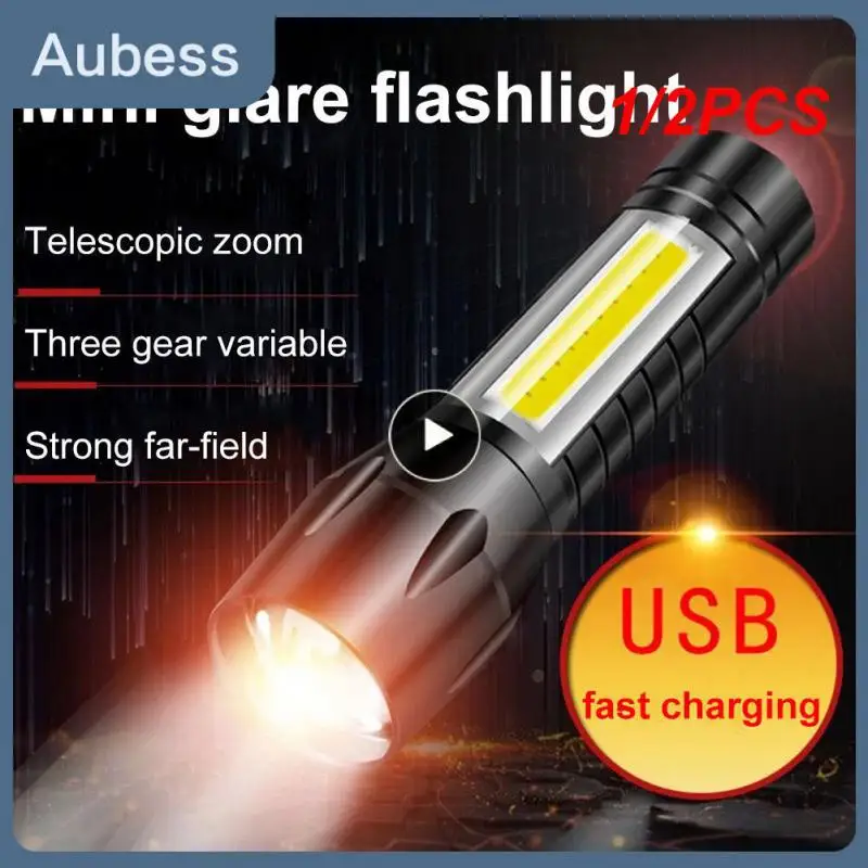 1/2PCS Zoom Mini Led Flashlight XP-G Q5 Flash Light Lantern Portable rechargeable Glare COB Flashlight Outdoor Camping
1/2PCS Zoom Mini Led Flashlight XP-G Q5 Flash Light Lantern Portable rechargeable Glare COB Flashlight Outdoor Camping